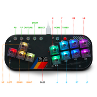 Mini Hitbox Flatbox WASD SOCD Bâton de combat SallyBox Contrôleur de lumière LED Contrôleur de jeu pour PC/PS3/PS4/Switch