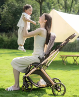 Produits pour bébés, poussette de luxe pour bébé 3 en 1, poussettes pliables à vue dégagée
