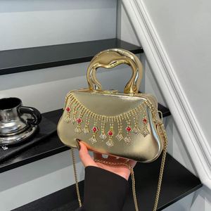 Fashionable High-quality PU Material Handbag. Decorated with Geometric Patterns. Use a Chain <b>Shoulder</b> <b>Strap</b>.6221 - Product Image 3