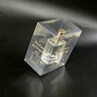 Boîte d'emballage pliable en PET transparent personnalisée et recyclable pour les produits de parfumerie et de cosmétiques