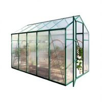 [Stock US] Serre de jardin en aluminium 6*10 & 6*6 pieds avec base surélevée, écologique, livraison rapide depuis les États-Unis, MOQ 1