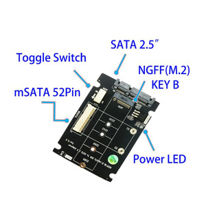 Kartu Sata 2.5 "mendukung Msata & Ngff ke Sata3 <span class=keywords><strong>M</strong></span>.2 Ngff Msata Ssd Adapter Msata <span class=keywords><strong>M</strong></span>.2 Ngff ke kartu adaptor Sata Iii - Product Image 3