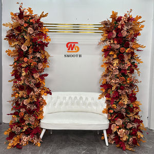 LEDA Factory Custom <b>Red</b> Flower <b>Runner</b> Handmade Artificial Flowers Backdrop for Events Parties Soft Decor - Product Image 3