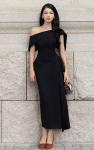 Abito Lungo Estivo di Alta Qualità Nero per Boutique di Moda, Vestito Casual di Lusso Molto Richiesto - Product Image 5