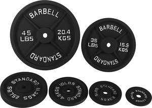 Nhà máy tùy chỉnh tốt nhất tiêu chuẩn <span class=keywords><strong>Barbell</strong></span> trọng lượng tấm gang trọng lượng Bumper tấm bộ - Product Image 4