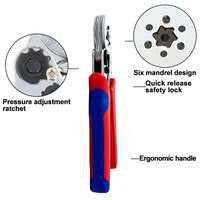 Tang ujung kabel Ferrule Mini tekanan dingin Crimp kuningan Crimper HSC8 6-4A VE Tubular Terminal alat Crimping tang