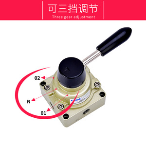 Válvula Rotativa Manual KINDP HV-04 de Tres y Cuatro Vías, Válvula de Control Neumática de Latón Operada Manualmente - Product Image 3