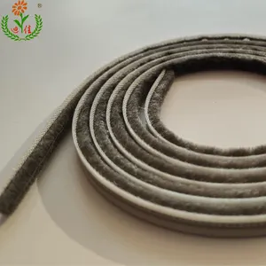 5mm 7mm wool pile weatherstrip with fin weather strip