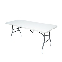Table Chaise en Plastique de Haute Qualité Populaire Américaine Pliante de 5 pieds 6 pieds 8 pieds pour Pique-nique Fête Extérieur Mobilier de Parc Extérieur Entrepôt