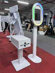 Cabina de <span class=keywords><strong>Fotos</strong></span> para iPad DSLR Salsa con Estuche, Espejo Ovalado, Diversión en Fiestas, Bodas, Máquina de Selfies para iPad, Fotomatón para Eventos - Product Image 3