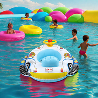 Bouée gonflable pour enfants avec volant, siège flottant pour bébé, dessin animé, pour piscine, plage, été, jeux aquatiques