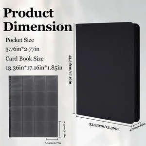 <span class=keywords><strong>Álbum</strong></span> de Cartas Personalizado de Cuero PU con 16 Páginas de Bolsillos, Capacidad para 1024 Cartas, Carpeta de Almacenamiento Directa para Cartas TCG y Deportivas OEM - Product Image 6