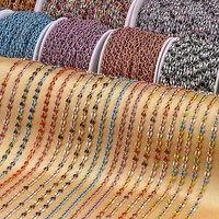 Chaîne ovale en acier inoxydable plaqué or 18 carats avec émail double face pour la fabrication de bijoux, accessoires