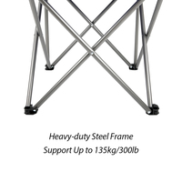 Chaise de camping pliante portable KingGear en acier inoxydable pour l'extérieur, légère, de loisirs, pour barbecue, pêche, plage, style directeur
