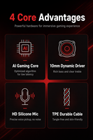 Écouteurs de jeu de qualité RGB, filaires, avec basses Hi-Fi, micro et contrôle du volume, écouteurs intra-auriculaires USB-C pour les joueurs FPS PUBG