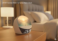 Nouveau Réveil Intelligent Électronique OEM avec Affichage Numérique, Fonction Snooze, Chargement USB, pour Enfants et Adultes, Horloge de Chevet Effet Lever et Coucher de Soleil