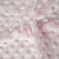 Vente flash - Tissu Minky à pois super doux - Tissu Minky 100% polyester pour couverture de bébé