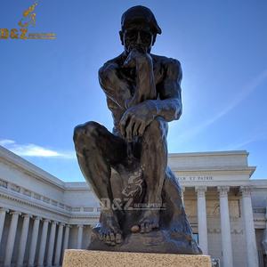 Personnalisé la célèbre sculpture <span class=keywords><strong>de</strong></span> <span class=keywords><strong>Rodin</strong></span> coulée statue en <span class=keywords><strong>bronze</strong></span> <span class=keywords><strong>de</strong></span> penseur à grande échelle <span class=keywords><strong>de</strong></span> haute qualité - Product Image 4
