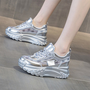 Оптовая продажа напрямую с фабрики: новые женские повседневные кроссовки из сетки на платформе для весны и лета, дизайнерские. - Product Image 4