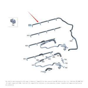 VAKE 6510700132, línea de inyección de combustible para fugas de coche, manguera de recolección de desbordamiento, tubo de retorno para <span class=keywords><strong>Mercedes</strong></span> <span class=keywords><strong>Benz</strong></span> CLA CLS GLA W204 W212 - Product Image 3