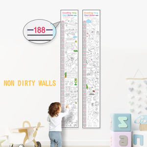<span class=keywords><strong>Tableau</strong></span> de croissance mural créatif pour enfants <span class=keywords><strong>Peinture</strong></span> Papier Graffiti Outil de griffonnage avec règle de crayon Produit de <span class=keywords><strong>mesure</strong></span> de hauteur pour enfants - Product Image 6