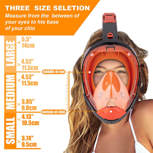 <span class=keywords><strong>Masque</strong></span> de Plongée Intégral avec Vue Panoramique à 180 Degrés, Étanche et Anti-Buée, Jupe en Silicone Souple pour Adulte et Enfant - Product Image 4