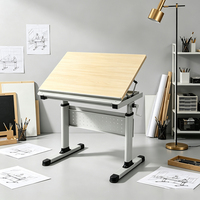 Table de dessin réglable manuelle simple avec fente pour papier, cadre renforcé, bureau inclinable pour salle d'art
