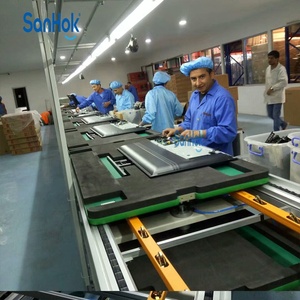 Convoyeur à chaîne à trois vitesses semi-automatique en alliage d'aluminium Sanhok, contrôlé par PLC, pour l'assemblage d'écrans de télévision - Product Image 5