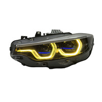 Feux avant LED SJC pour BMW Série 4 F32 F36 F80 F82 M3 M4 2013-2019, triple couleur DRL jaune/blanc/ambre, phare Plug and Play