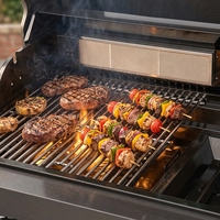 Îlot de cuisine extérieur en acier inoxydable 304, barbecue tout-en-un, adapté aux jardins extérieurs