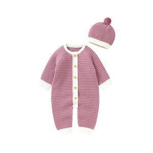 Mimixiong Oem Fabrieksprijs Groothandel Peuter Pasgeboren Kleding Unisex Baby Outfits 2 Stuks Set Lange Mouw Romper Met Capuchon - Product Image 1