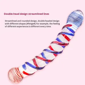 Bunte Glas dildos Kristall G-Punkt Anal Perlen Sexspielzeug für weibliche Masturbation Stick Design Sex Tools - Product Image 3