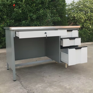 Bureau de direction moderne avec armoire à <span class=keywords><strong>3</strong></span> tiroirs, <span class=keywords><strong>table</strong></span> d'ordinateur modulaire pratique pour bureau, bâtiment, chambre à coucher, matériau MDF - Product Image 5