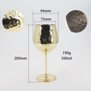 مخصص كأس المعادن زجاجات الشمبانيا المربعة 500 مللي مطروق نقطة الذهب النحاس مطلي الفولاذ المقاوم للصدأ كؤوس مشروبات - Product Image 5