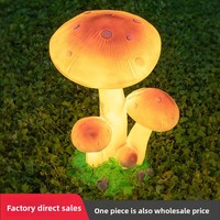 Lumière LED d'extérieur en forme de feuille de champignon pour Halloween et Thanksgiving, étanche IP65, rouge/jaune, pour cours, parcs et zones paysagères