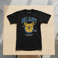 T-shirt universitaire personnalisé unisexe 100 % coton sérigraphié, écologique, à séchage rapide, pour l'Université d'État d'ATNC, vêtements OEM