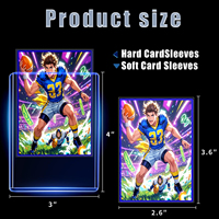 Prime Fit Protège-cartes rigides en plastique ultra transparents 3"X4" pour cartes de baseball, sans fermeture, pour cartes de sport et de collection