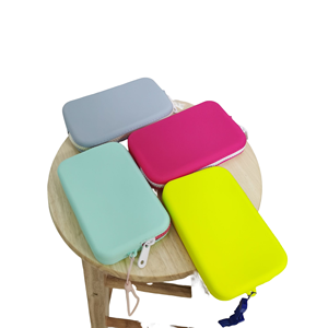 Monederos <span class=keywords><strong>y</strong></span> bolsos de silicona de goma para mujer, bolsa de monedas duradera de alta calidad, mini bolso de mano, cartera - Product Image 5