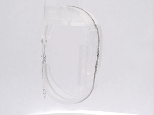 Flexible Square Rope White Pt950 Ultra Thin <b>Wristlet</b> with Smooth Braids Minimalist All Gender Daily Commute Gift Platinum Wrist - Product Image 4