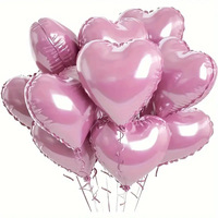 Ballons à hélium en forme de cœur de 18 pouces pour la Saint-Valentin avec cœur Ballons d'amour roses Ballons à cœur