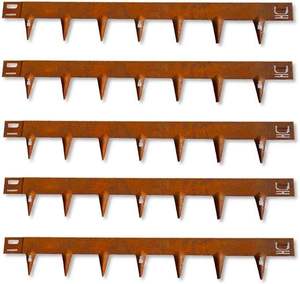 Ornements de jardin en acier Corten et acier galvanisé, respectueux de l'environnement, pour clôtures et bordures de jardin, style Art Déco - Product Image 6