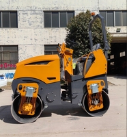 Rouleau Compacteur Vibrant Autoporté Professionnel Petit Modèle 800 kg 1 Tonne 1,2 Tonne à Prix Usine pour la Vente