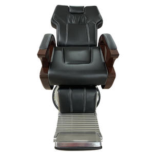 Sillón de Barbería Plegable Rojo Vintage con Bomba Hidráulica Reclinable, Profesional y Moderno para Salón, para Hombres y Escuelas, Precio al por Mayor - Product Image 3