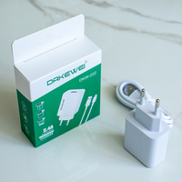 Nouvel adaptateur de voyage européen USB-C, chargeur mural type C avec câble pour iPhone et tous les téléphones mobiles Android