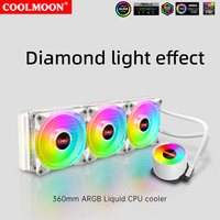 COOLMOON pendingin CPU komputer OEM, pendingin CPU PC Gaming mendukung pendingin CPU kinerja tinggi RGB
