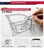 Lumière d'ambiance pour voiture, prix d'usine, vente chaude, lumière d'ambiance pour V W GOLF VI 2008-2013, lumière d'ambiance intérieure pour voiture