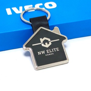 โปรโมชั่นขายส่ง พวงกุญแจโลหะรูปบ้าน สำหรับงานซับลิเมชั่น พวงกุญแจรูปบ้านแบบกำหนดโลโก้เองได้ - Product Image 3