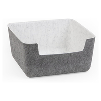 Panier de rangement en feutre écologique grande capacité, pliable, pour la maison, le bureau, les jouets, la lessive, les vêtements, avec logo personnalisé
