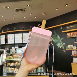 Bouteille d'eau créative en forme de bâtonnet de glace de 300 ml avec logo personnalisé, multicolore, avec corde, vente en gros - Product Image 4