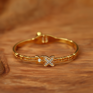 Pulsera de Cristal con Baño de Oro PVD, Acero Inoxidable 316L, Diseño Floral, Joyería para Mujer - Product Image 3